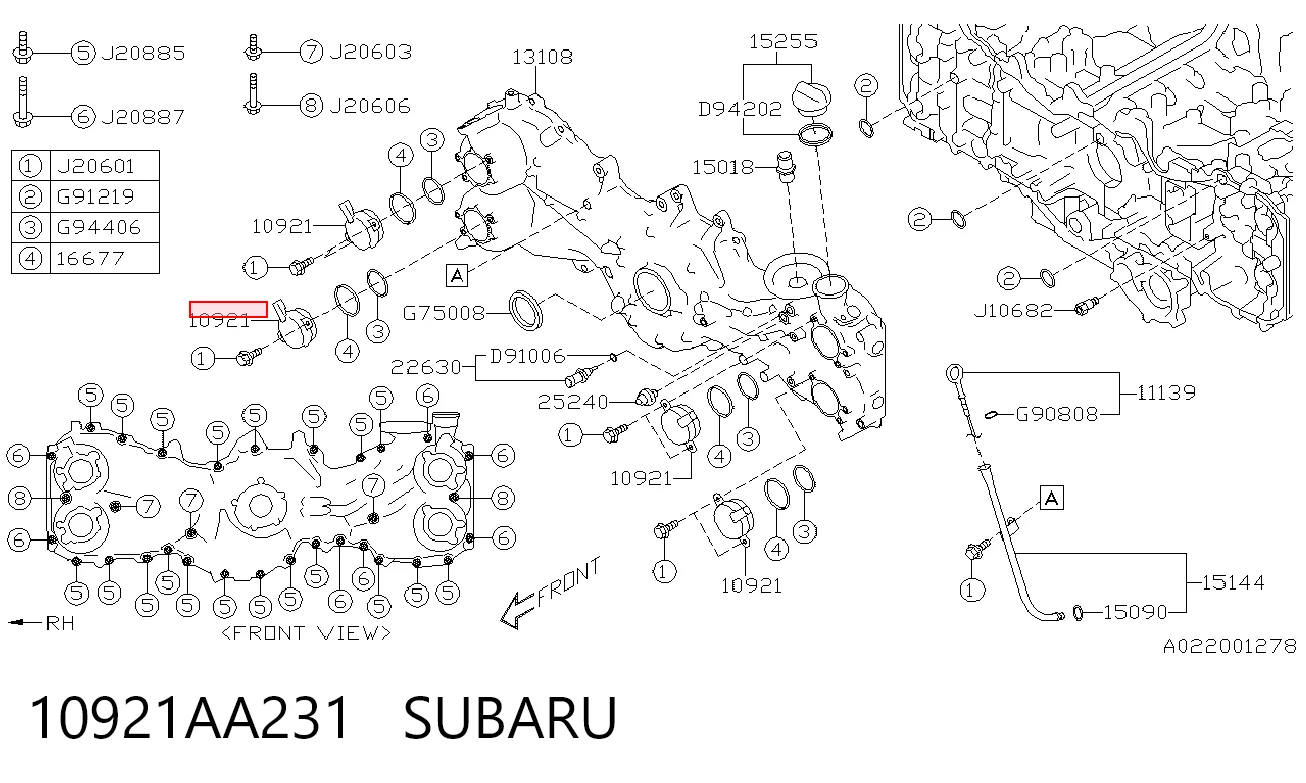 10921AA231 Subaru Клапан положения фаз распредвала