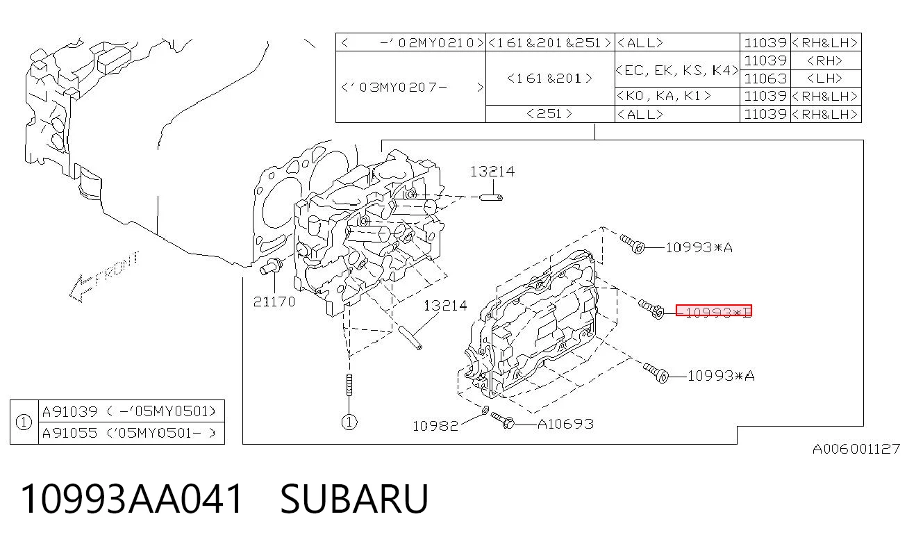 10993AA041 Subaru 