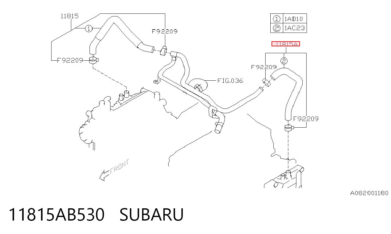 11815AB530 Subaru 