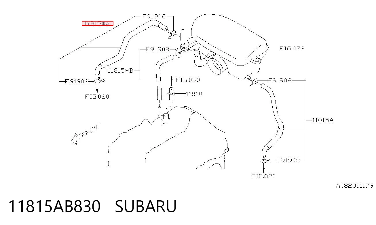11815AB830 Subaru Шланг для удаления воздуха