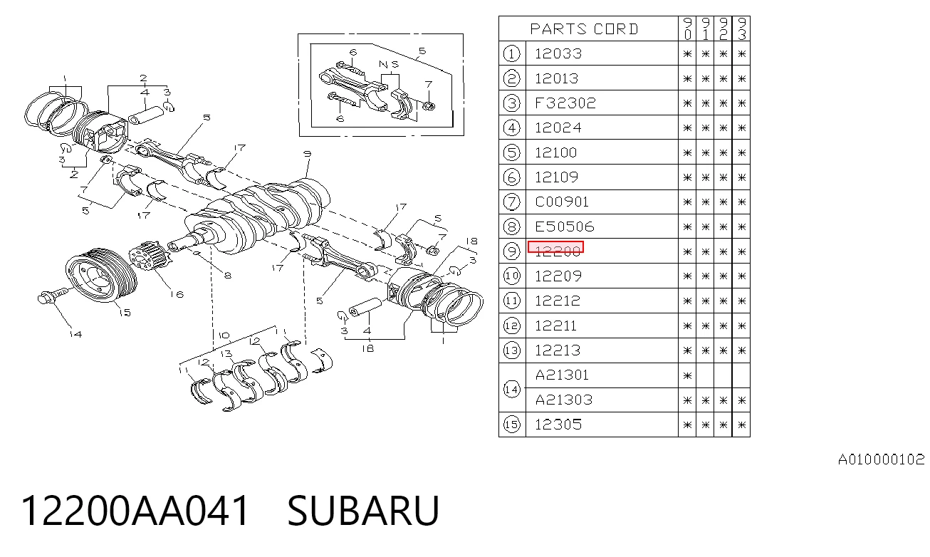12200AA041 Subaru