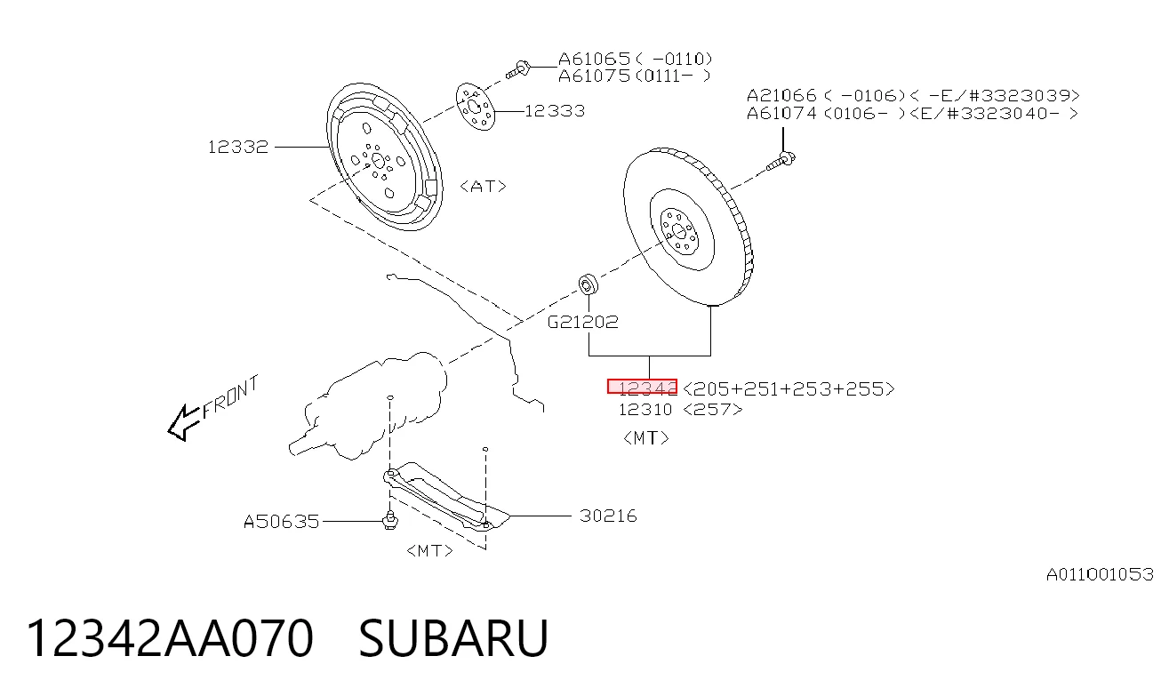 Демпферный маховик на Subaru Forester II S11, SG