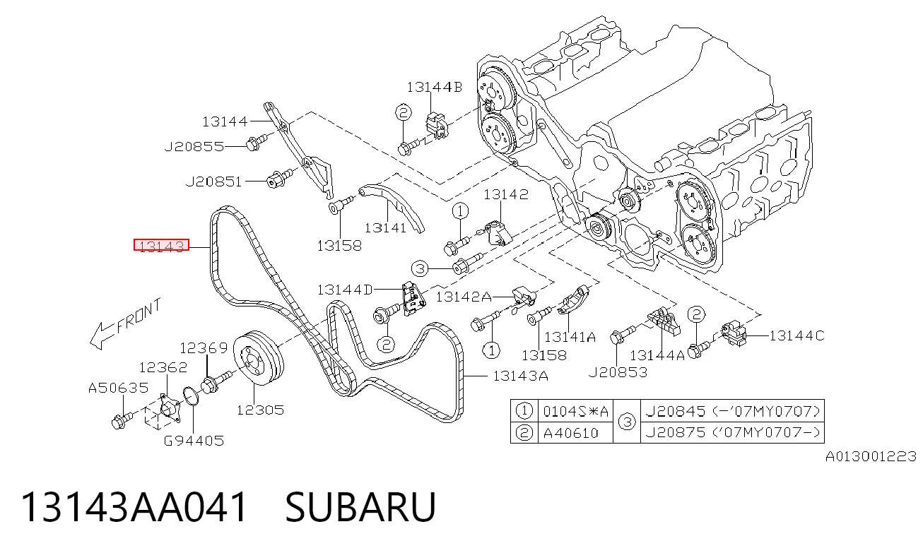 13143AA041 Subaru Цепь ГРМ правая