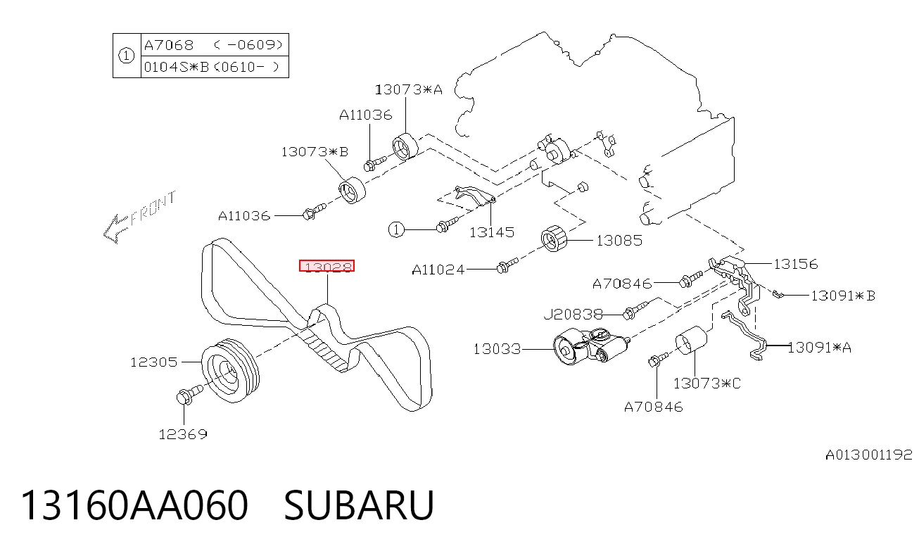 13160AA060 Subaru Ремень двигателя
