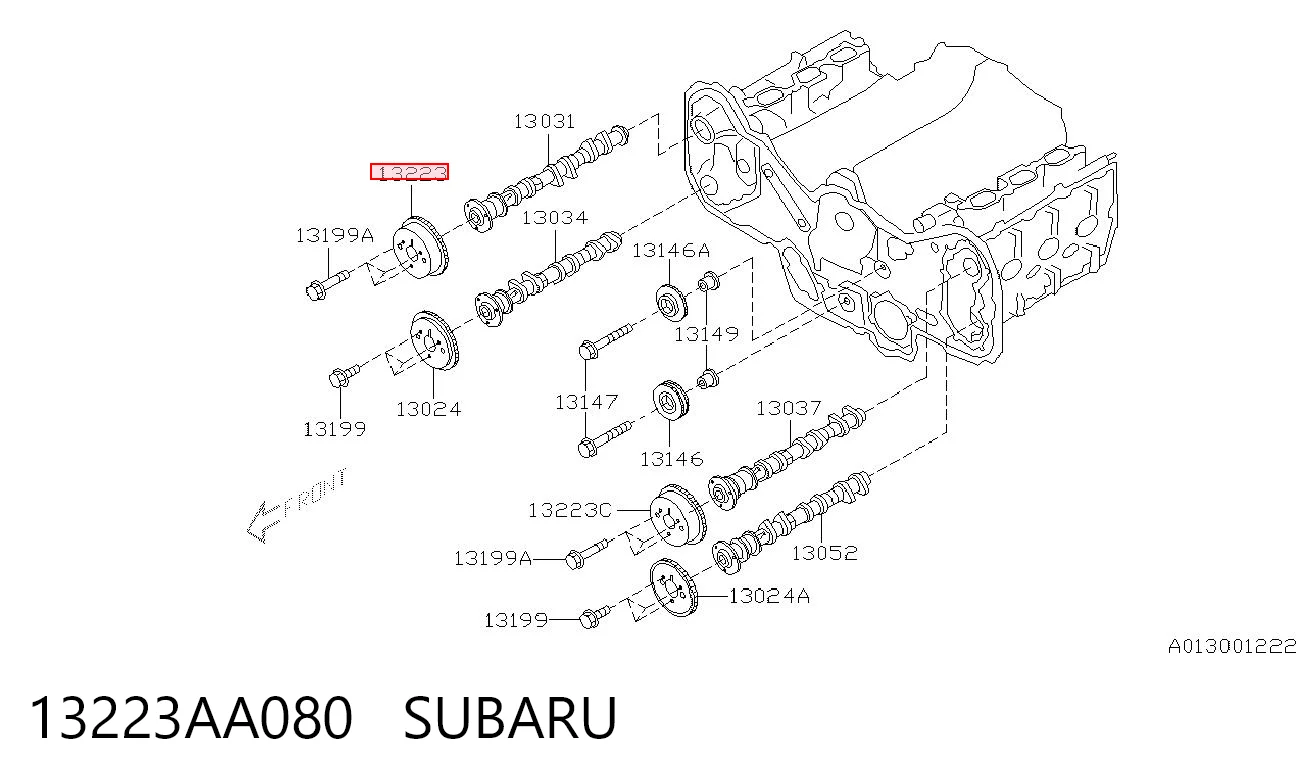 13223AA080 Subaru Звездочка-шестерня распредвала двигателя, впускного правого