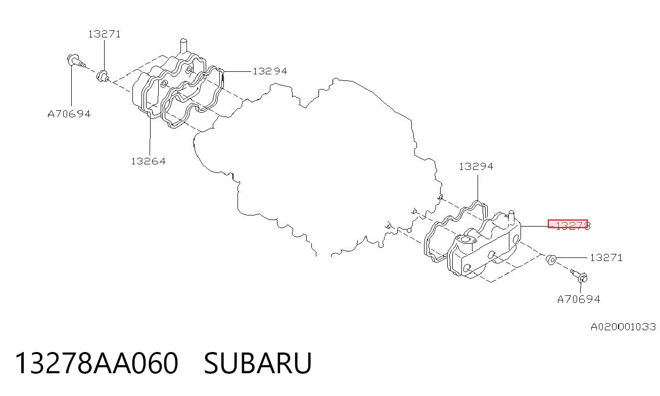 13278AA060 Subaru Крышка клапанная левая