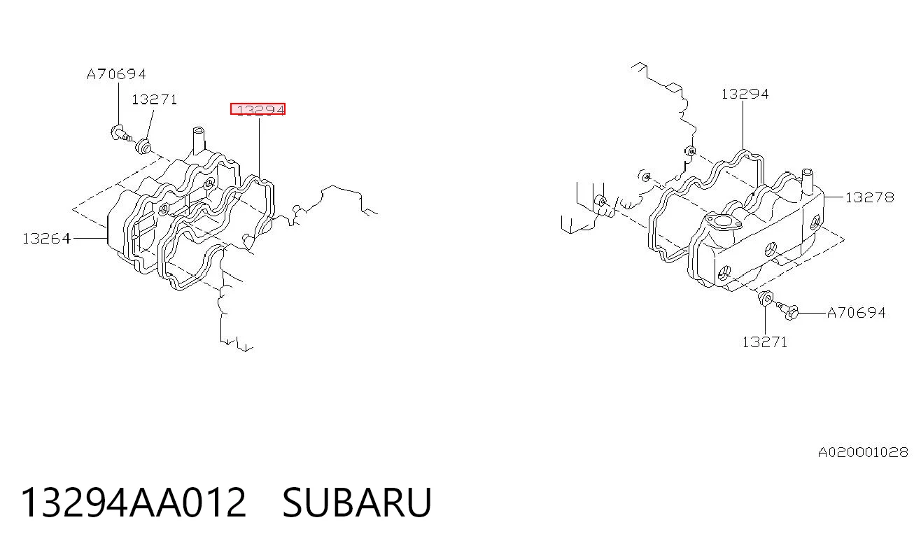 Прокладка крышки двигателя Subaru Forester II внедорожник (S11, SG) (2002 - 2007) цена, от 8.31 USD