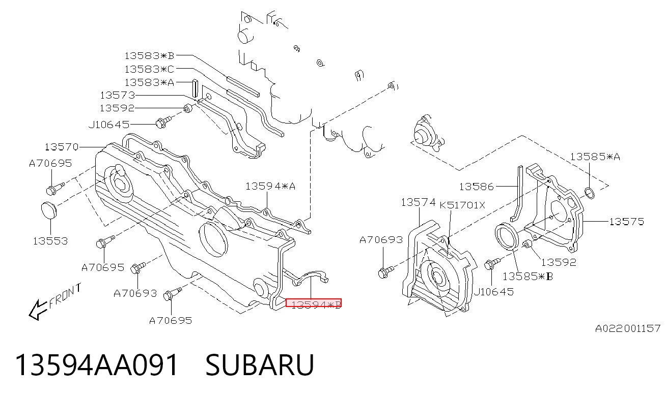 13594AA091 Subaru 