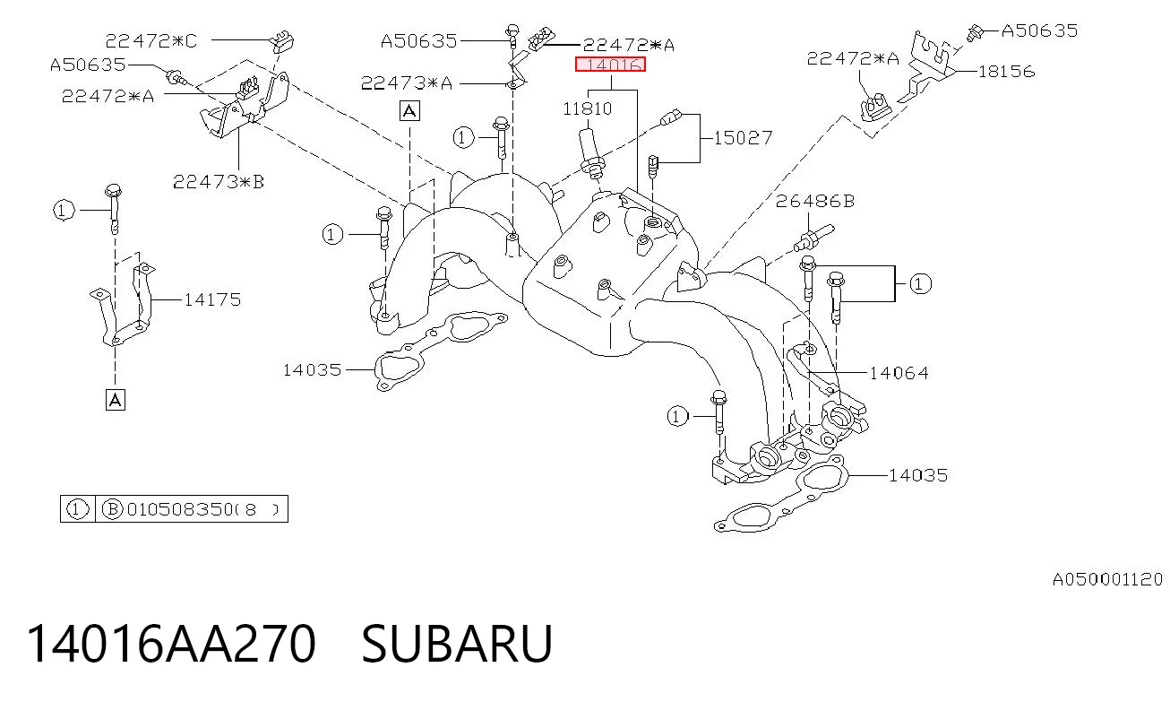 Коллектор впускной Subaru Legacy 2 BD, BG