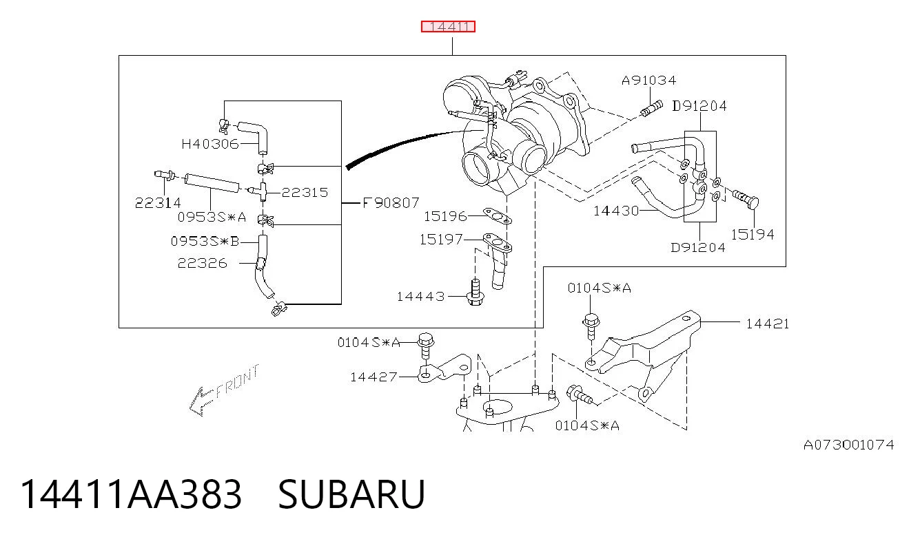 14411AA383 Subaru Турбонаддув