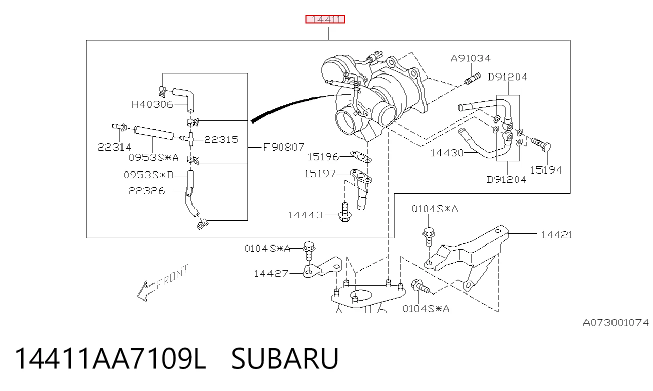 14411AA7109L Subaru Турбонаддув