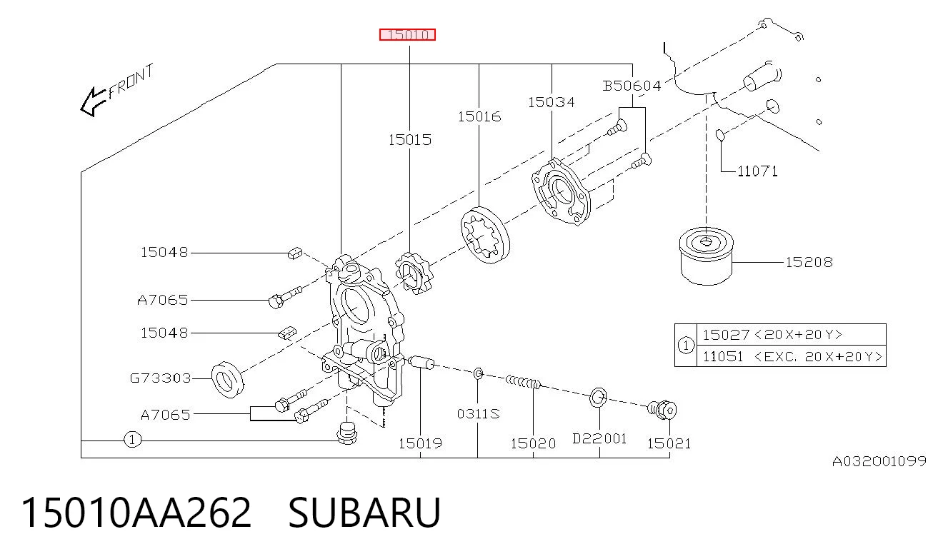 Помпа масляная Subaru Outback III универсал (B13, BP) (2003 - 2009) цена, от 38.14 USD
