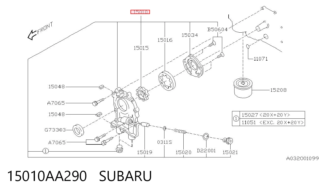 Купить Масляный насос Субару Аутбек III B13, BP