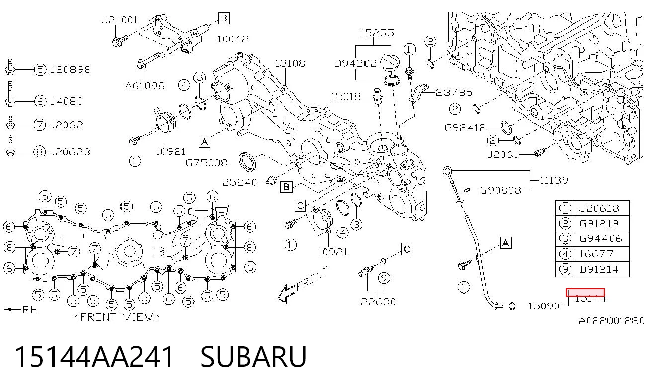 15144AA241 Subaru 