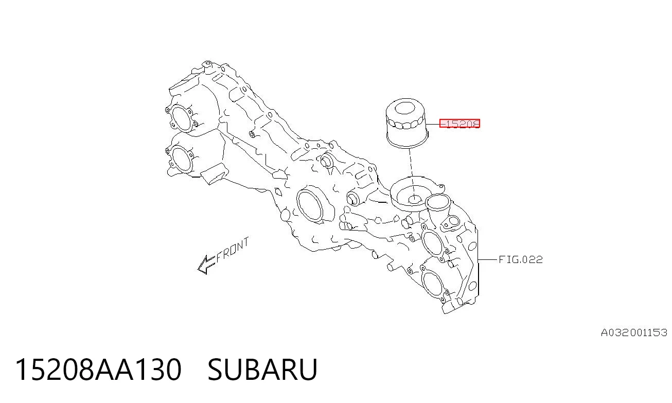 15208AA130 Subaru Масляный фильтр двигателя