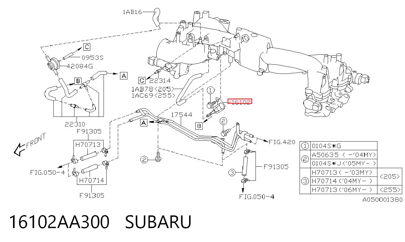 16102AA300 Subaru 