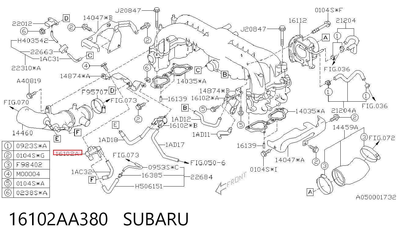 16102AA380 Subaru Механизм следящий усилителя