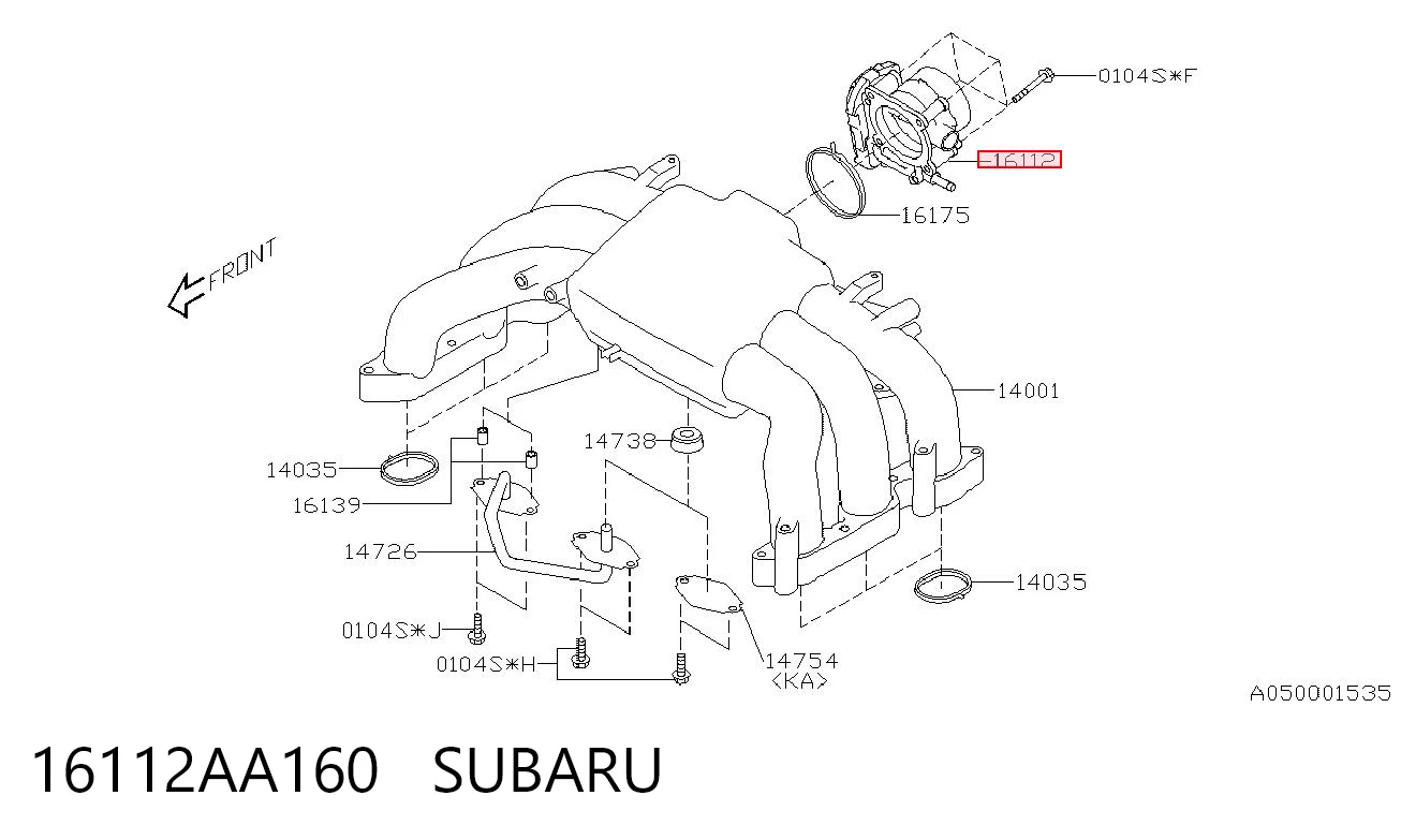 Дроссельная заслонка на Subaru Tribeca  