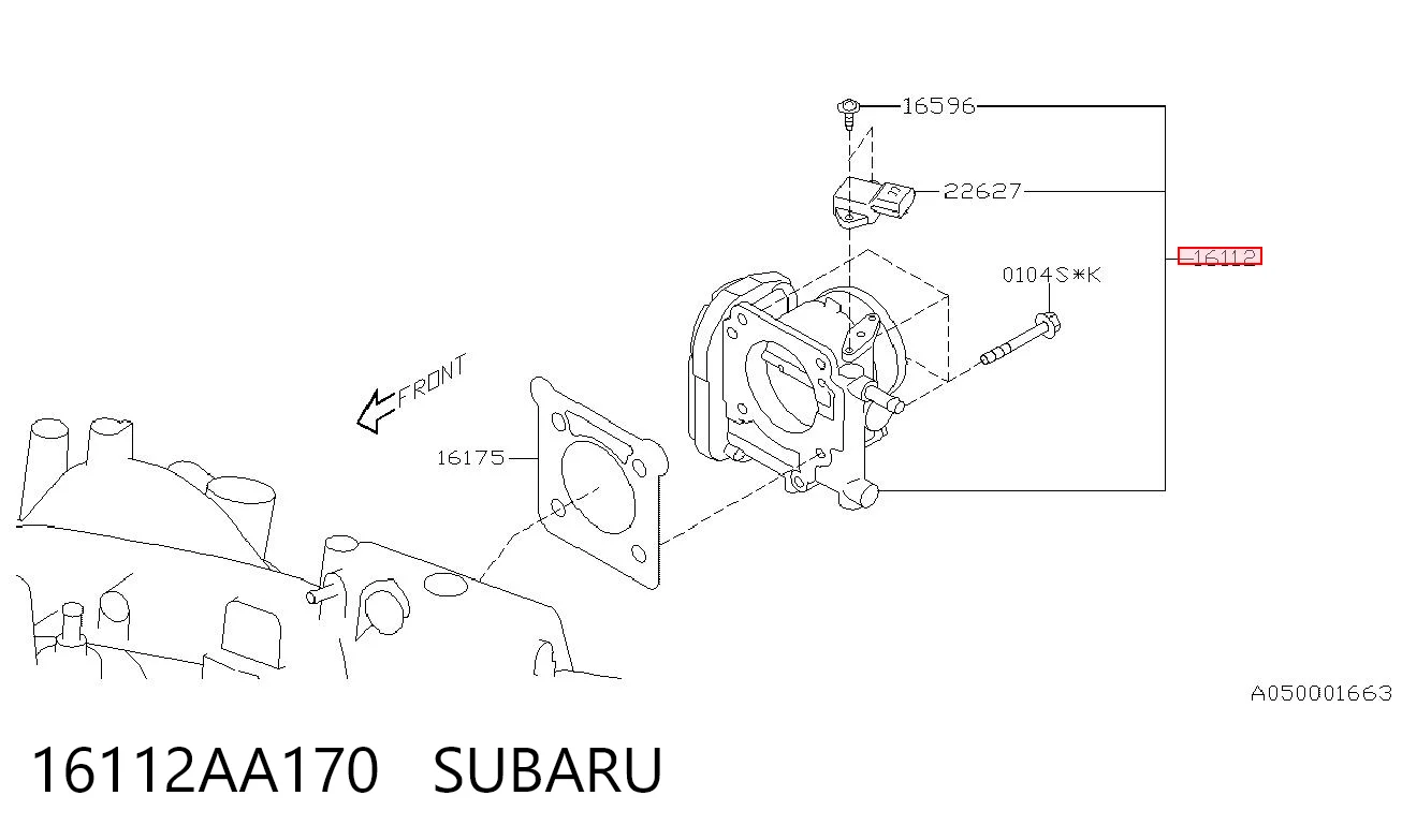 Дроссельная заслонка на Subaru Forester II S11, SG