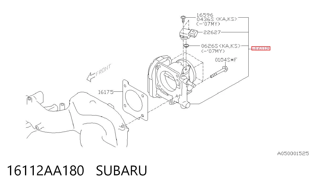 Дроссельная заслонка на Subaru Outback III B13, BP