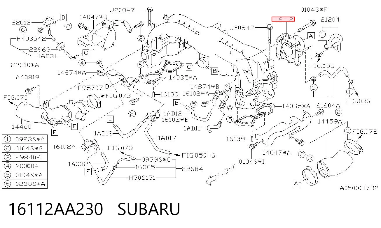 Дроссельная заслонка на Subaru Impreza III GH