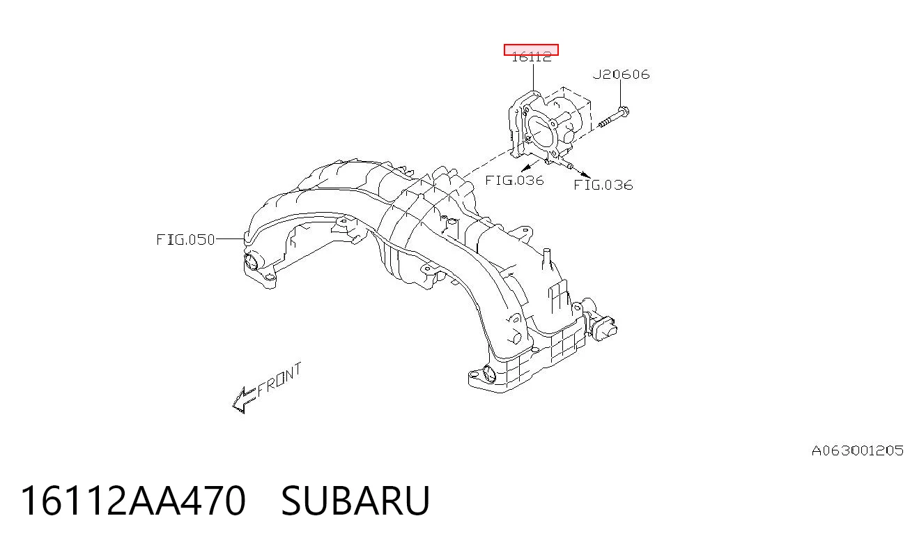16112AA470 Subaru Дроссельная заслонка