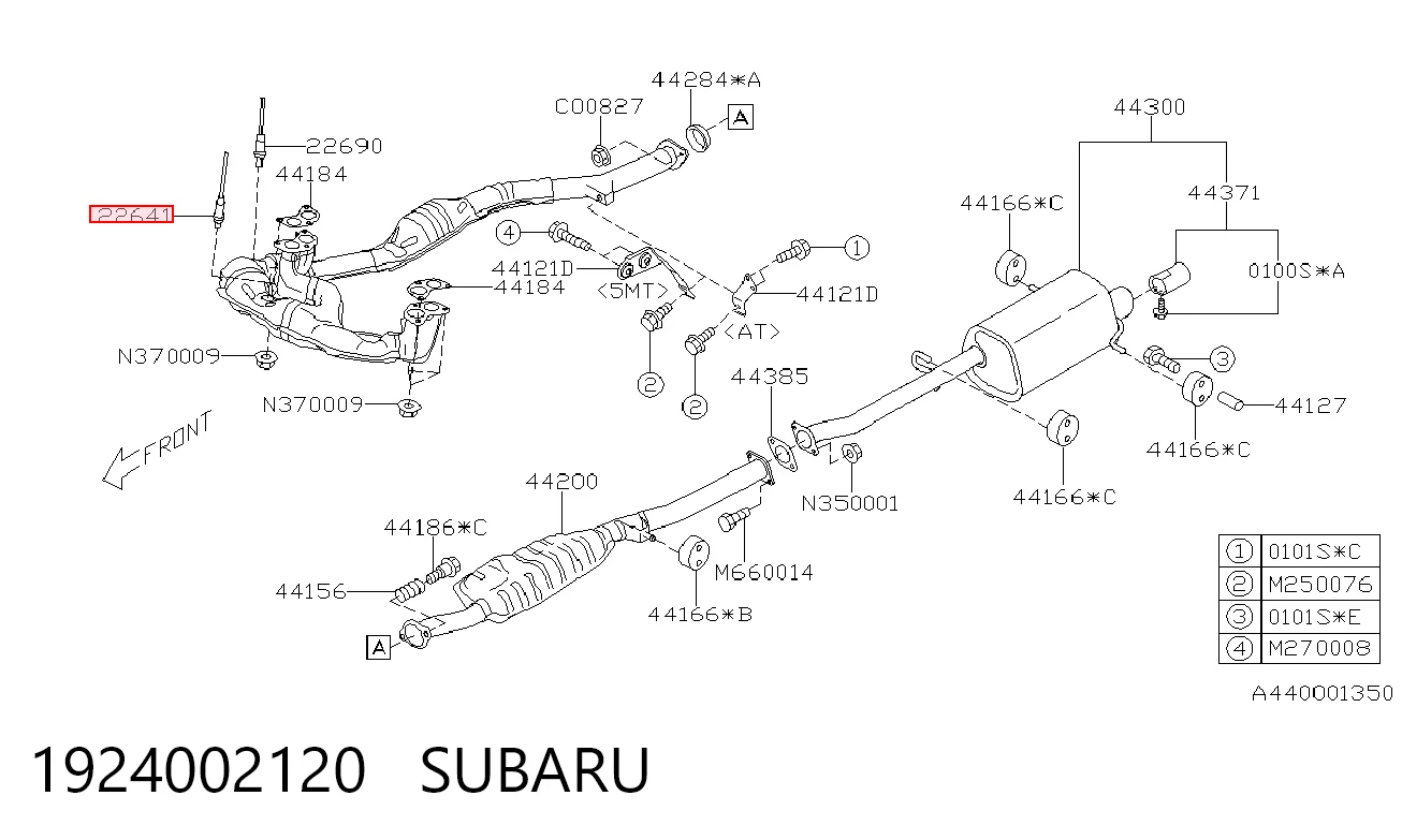 1924002120 Subaru Лямбда-зонд, датчик кислорода до катализатора