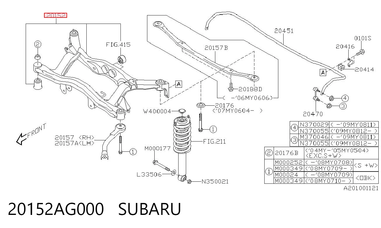 Подрамник задней подвески на Subaru Impreza III GH