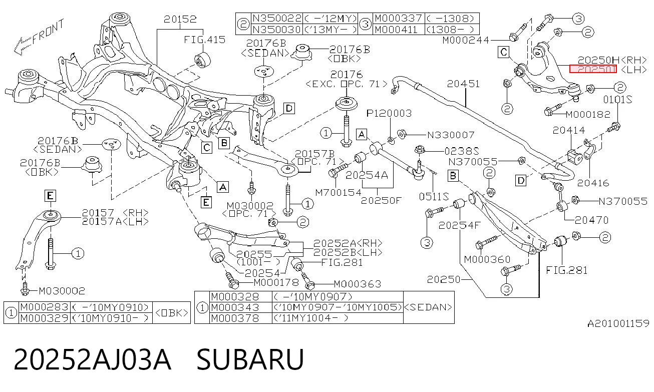 20252AJ03A Subaru 