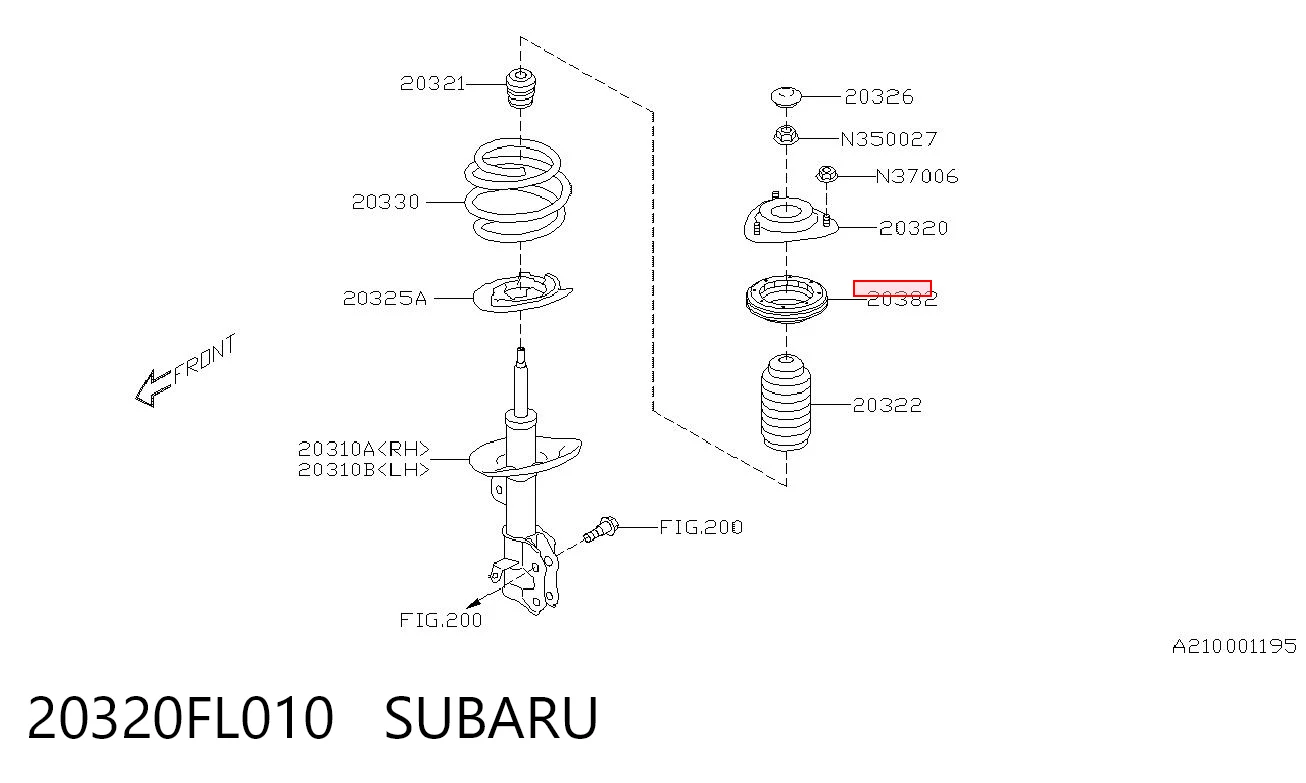 20320FL010 Subaru Подшипник верхней опоры