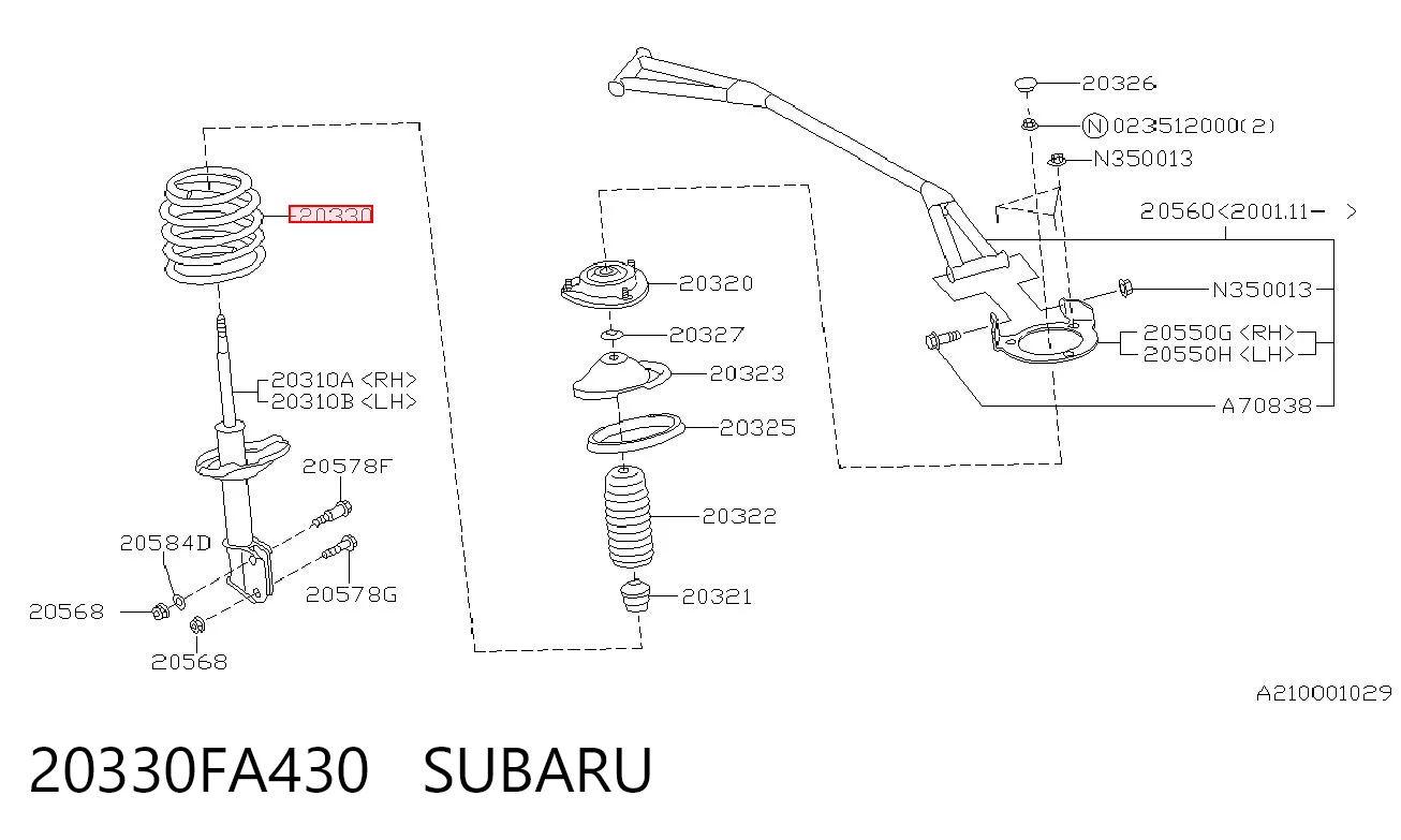 Передняя пружина SU32010 Polcar