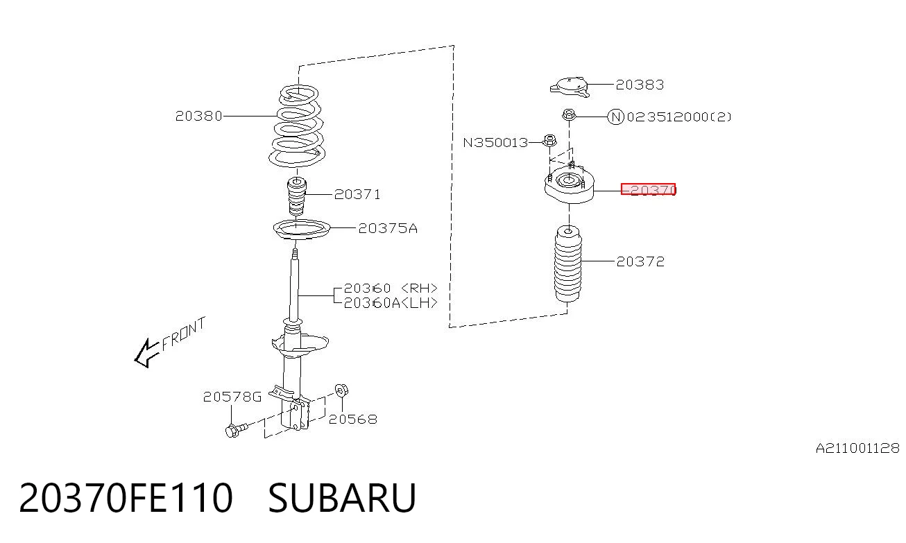 20370FE110 Subaru Опора амортизатора