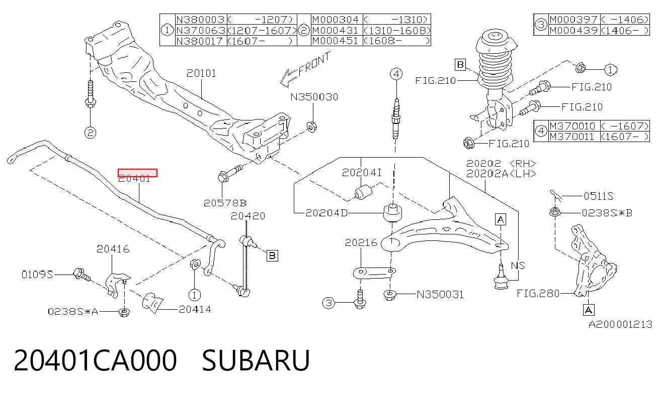 20401CA000 Subaru