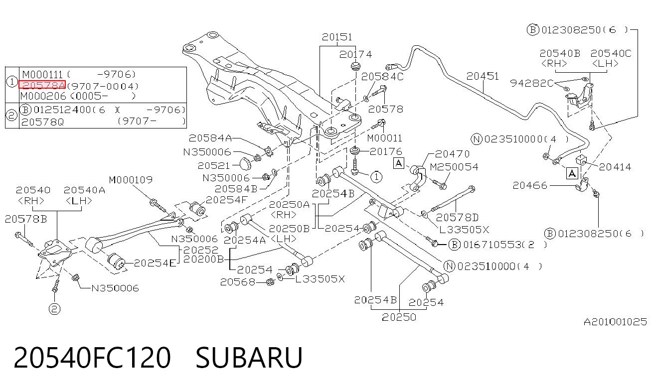20540FC120 Subaru 