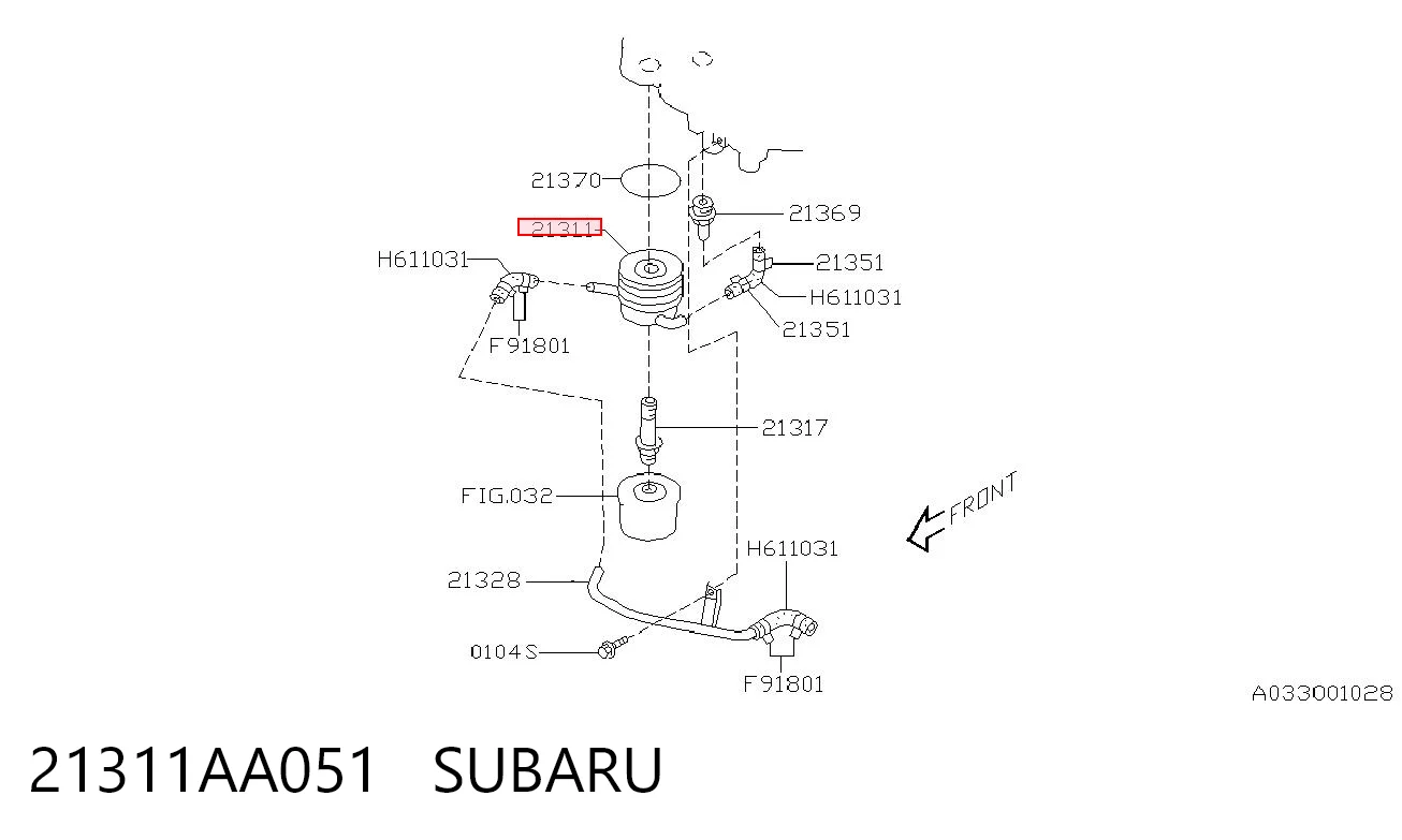 21311AA051 Subaru Радиатор масляный (холодильник) под фильтром