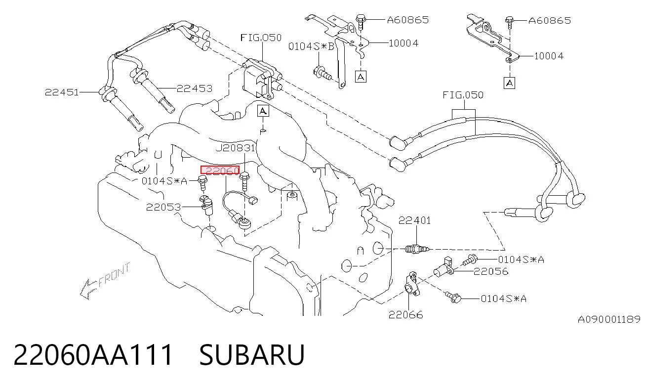 Датчик самовоспламенения на Subaru Legacy IV B13