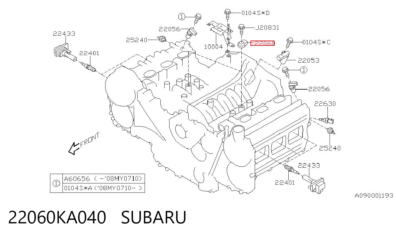22060KA040 Subaru Датчик самовоспламенения