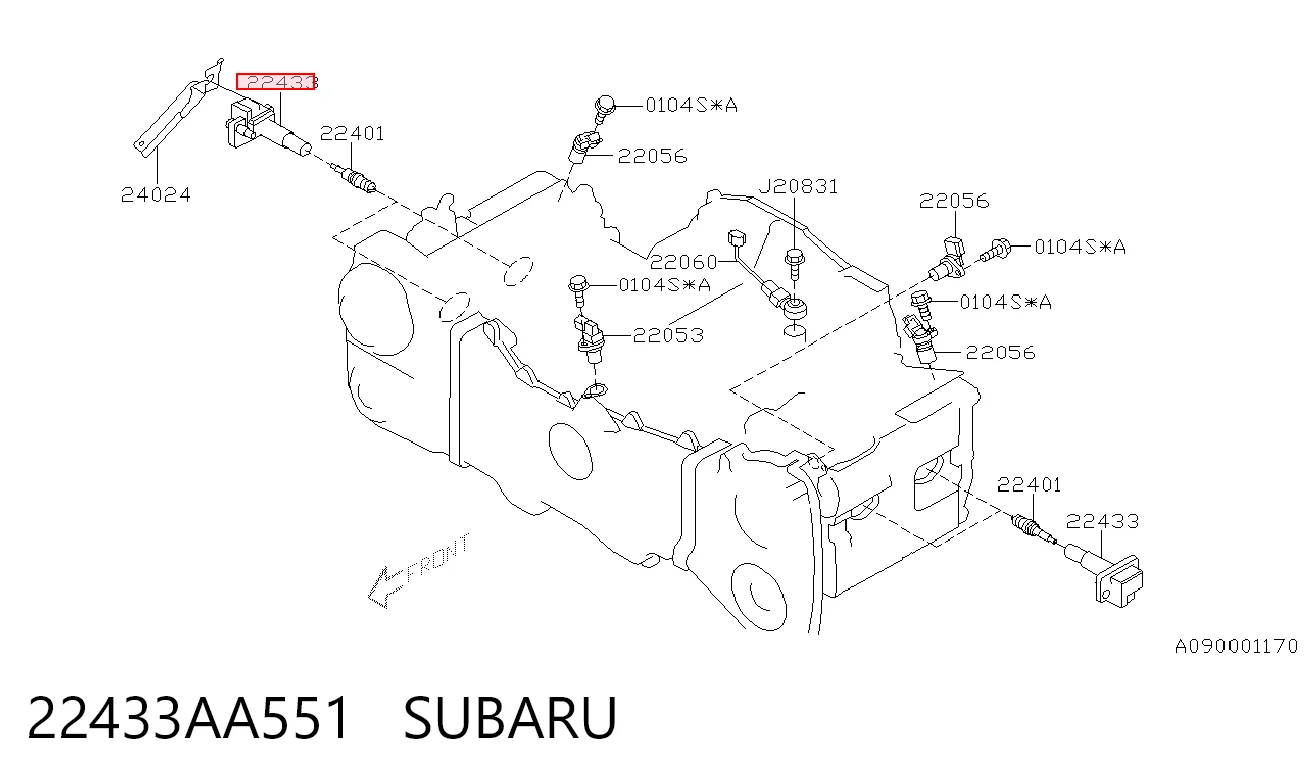 22433AA551 Subaru Катушка зажигания