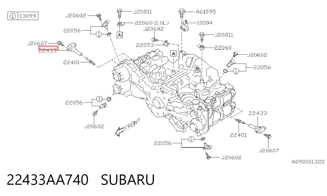 22433AA740 Subaru Катушка зажигания