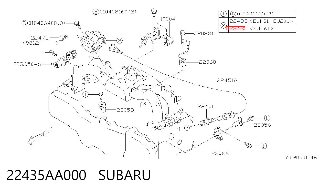 22435AA000 Subaru Катушка зажигания