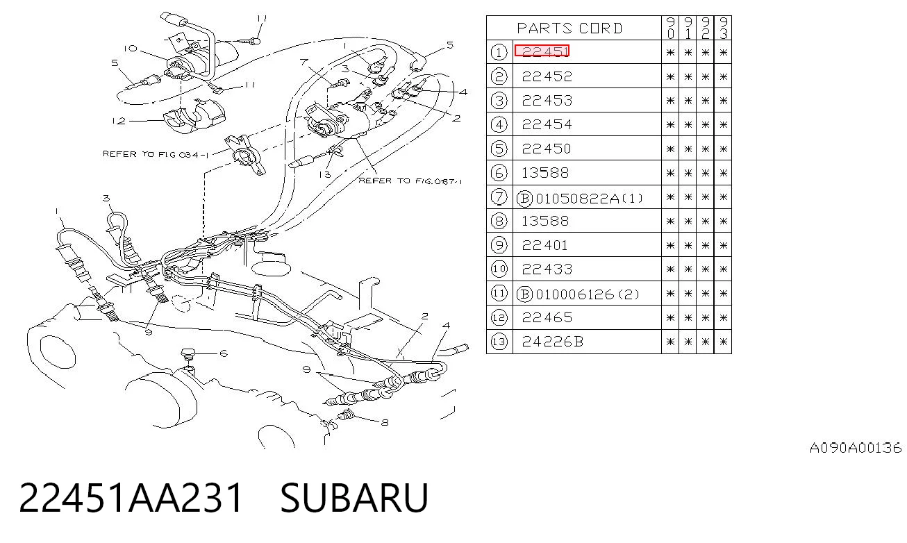  Высоковольтные провода Subaru Legacy 1