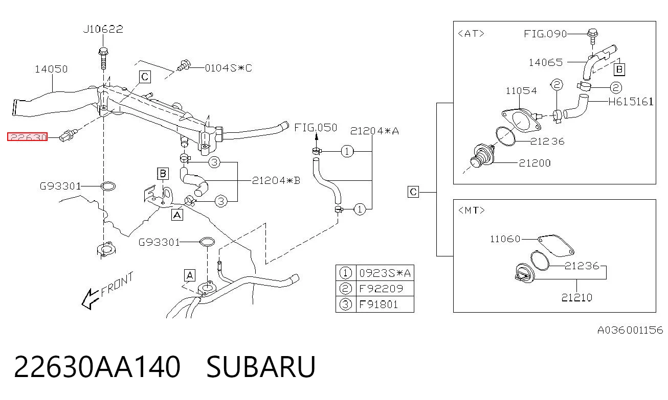 22630AA140 Subaru Термовыключатель