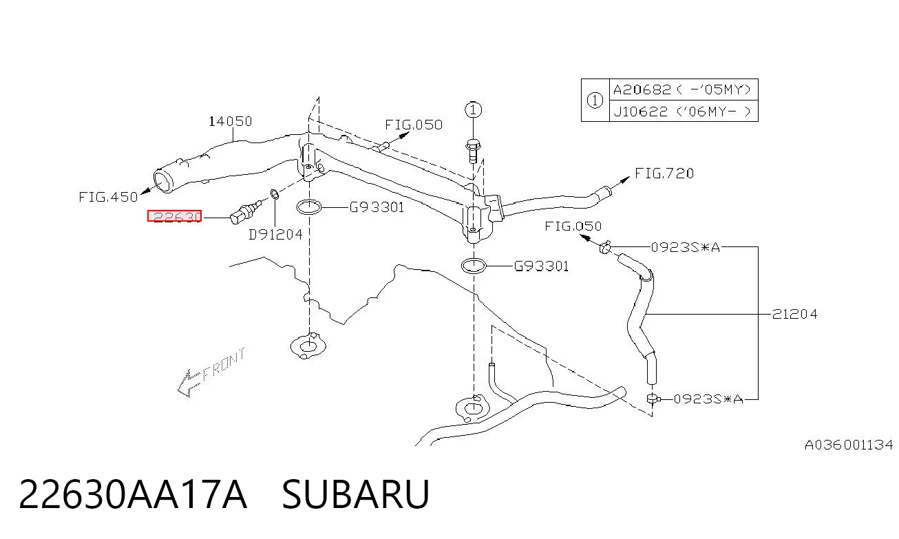 22630AA17A Subaru Термовыключатель