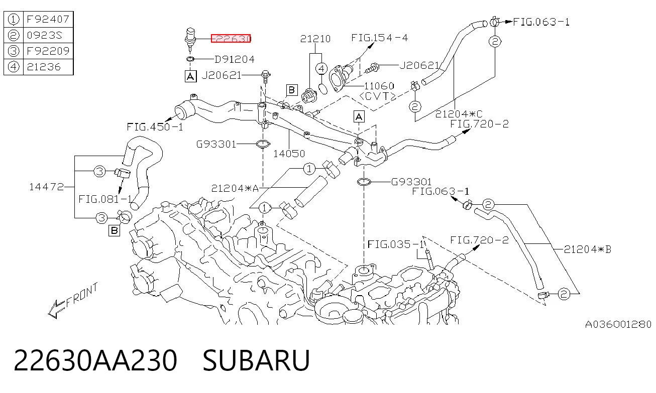 22630AA230 Subaru Термовыключатель