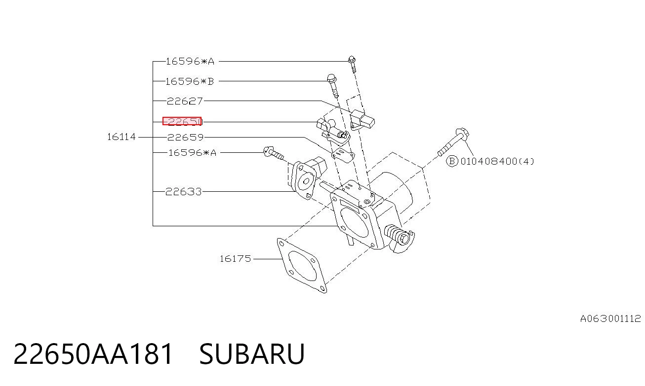 22650AA181 Subaru Датчик холостого хода