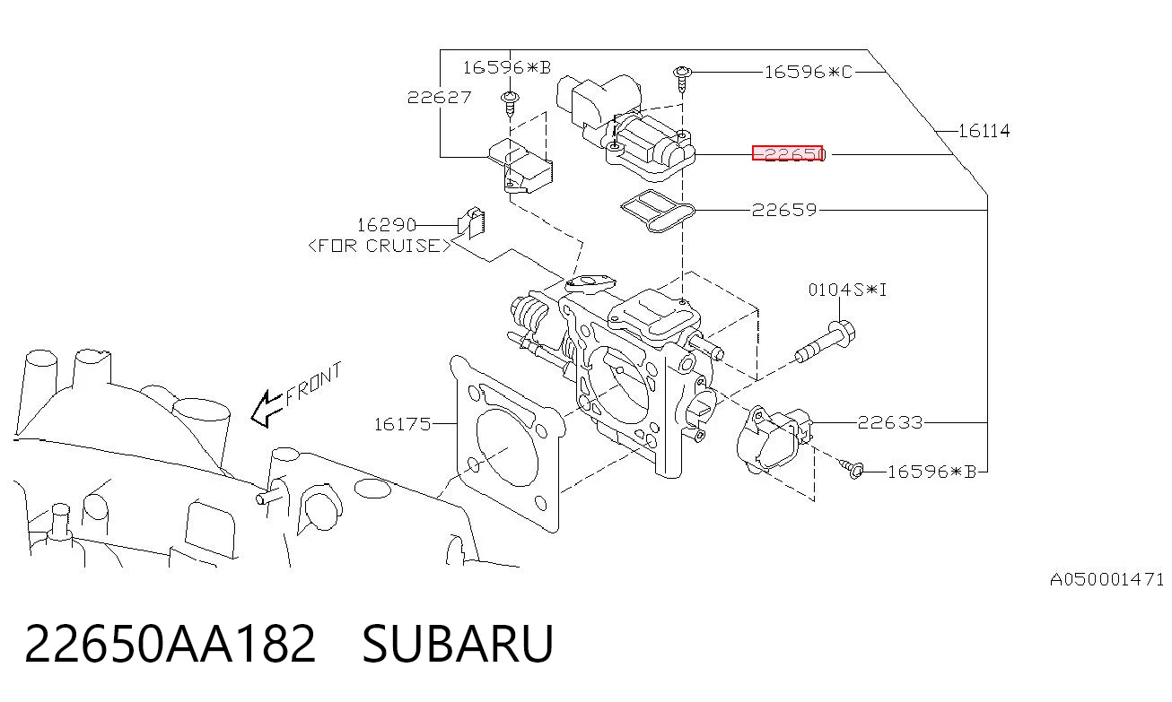 22650AA182 Subaru Датчик холостого хода
