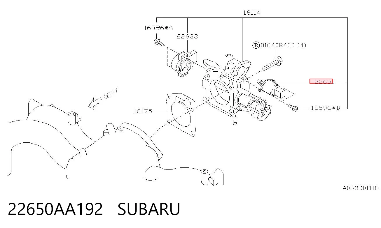 22650AA192 Subaru Датчик холостого хода