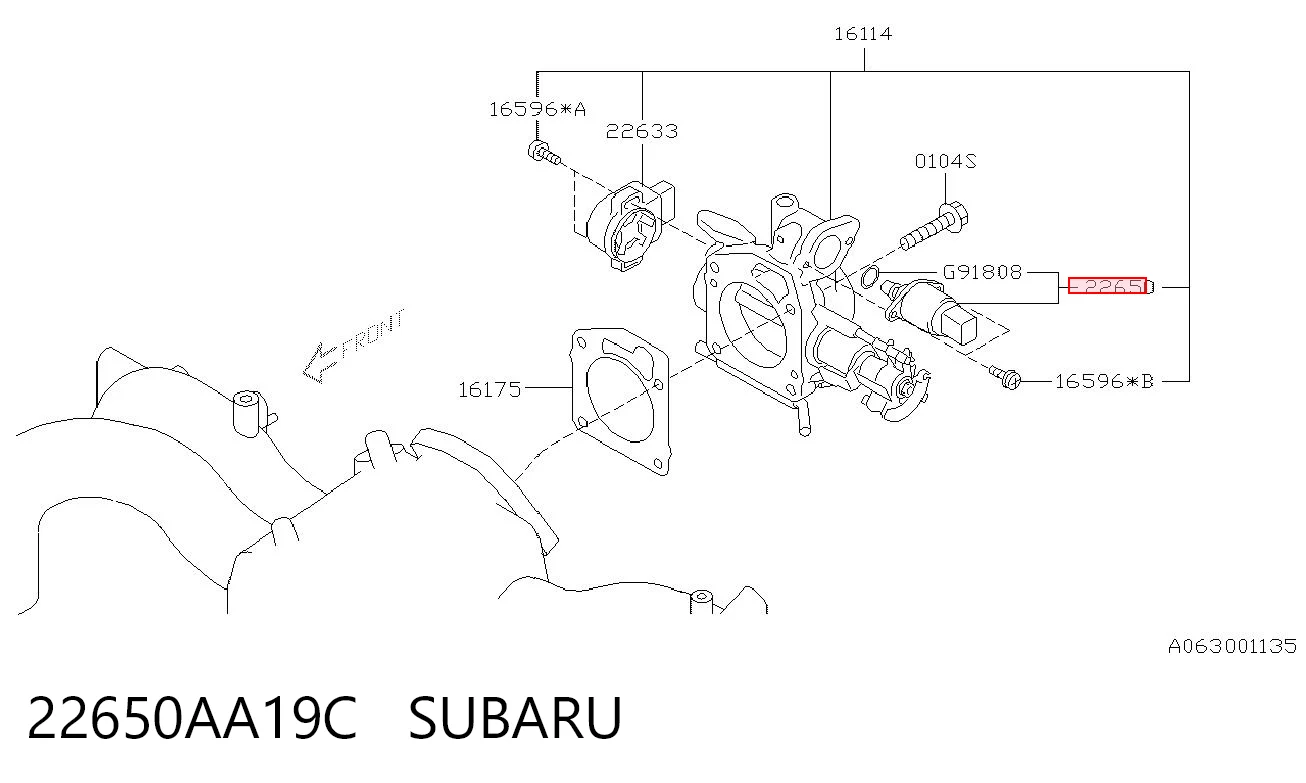 22650AA19C Subaru Датчик холостого хода