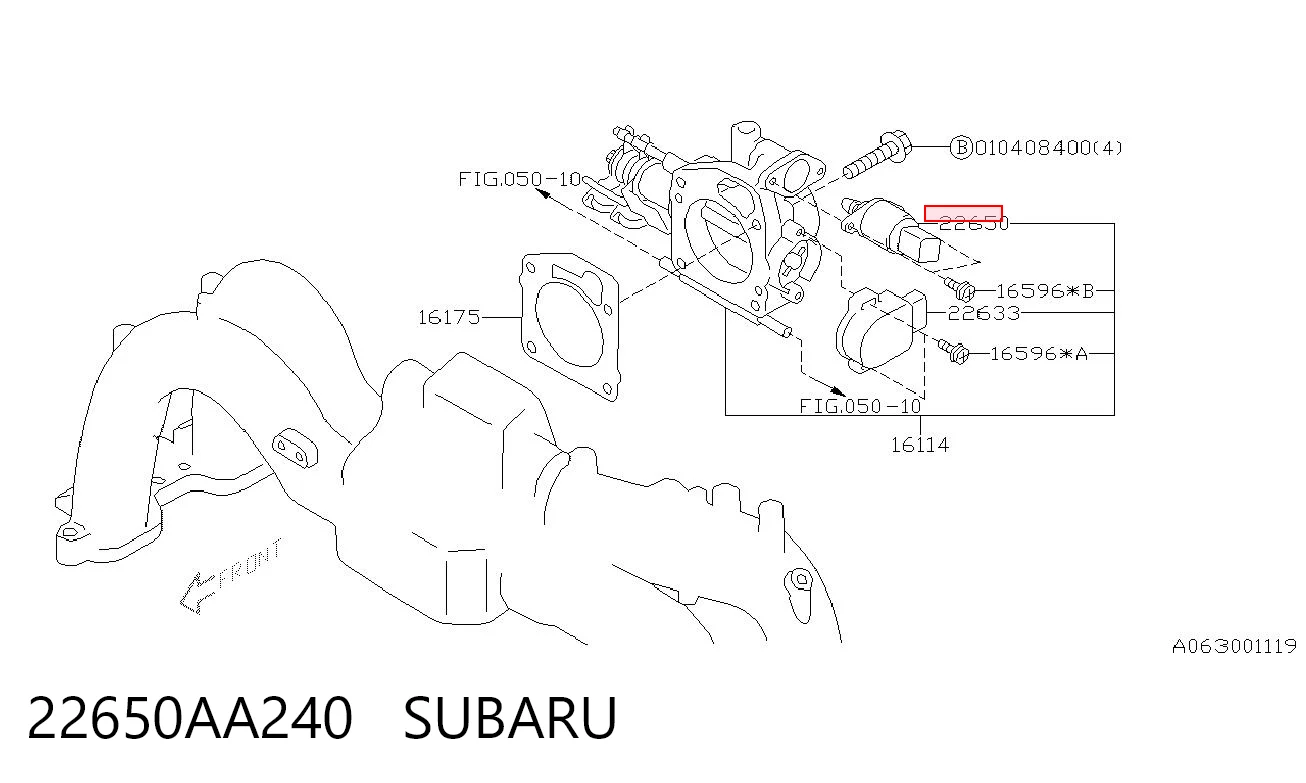 22650AA240 Subaru Датчик холостого хода