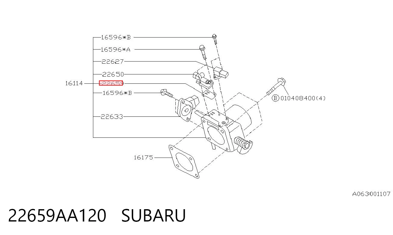 22659AA120 Subaru Прокладка клапана (регулятора) холостого хода
